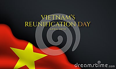 Vietnam's Reunification Day Background Design Vector Illustration